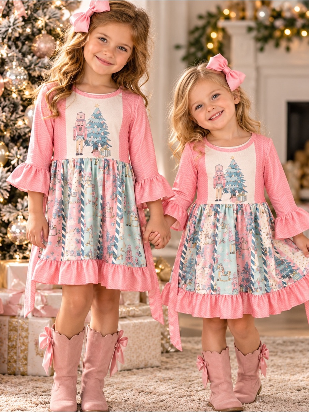 Marie Nicole Nutcracker Nights Matching Sister Christmas Dresses S & M